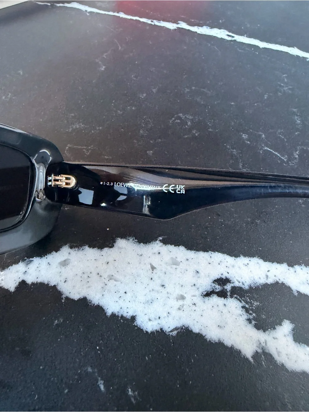 Loewe Black Rectangular Women's Sunglasses